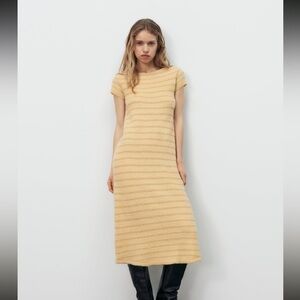 Zara cream knit dress